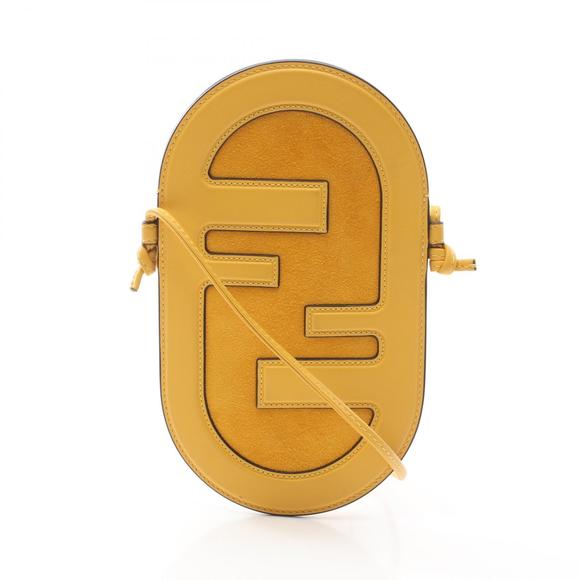 Fendi Leather AHSB Phone Shoulder Holder Bag Yellow - Picture 1 of 7